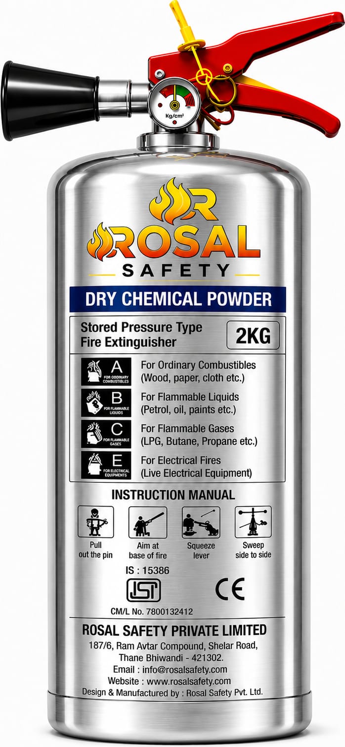 ABC Portable SS Fire Extinguisher 2KG