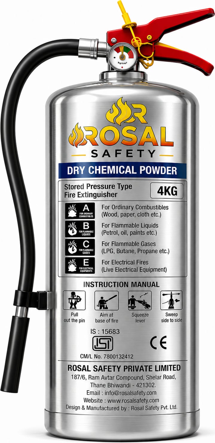 ABC Portable SS Fire Extinguisher 4KG