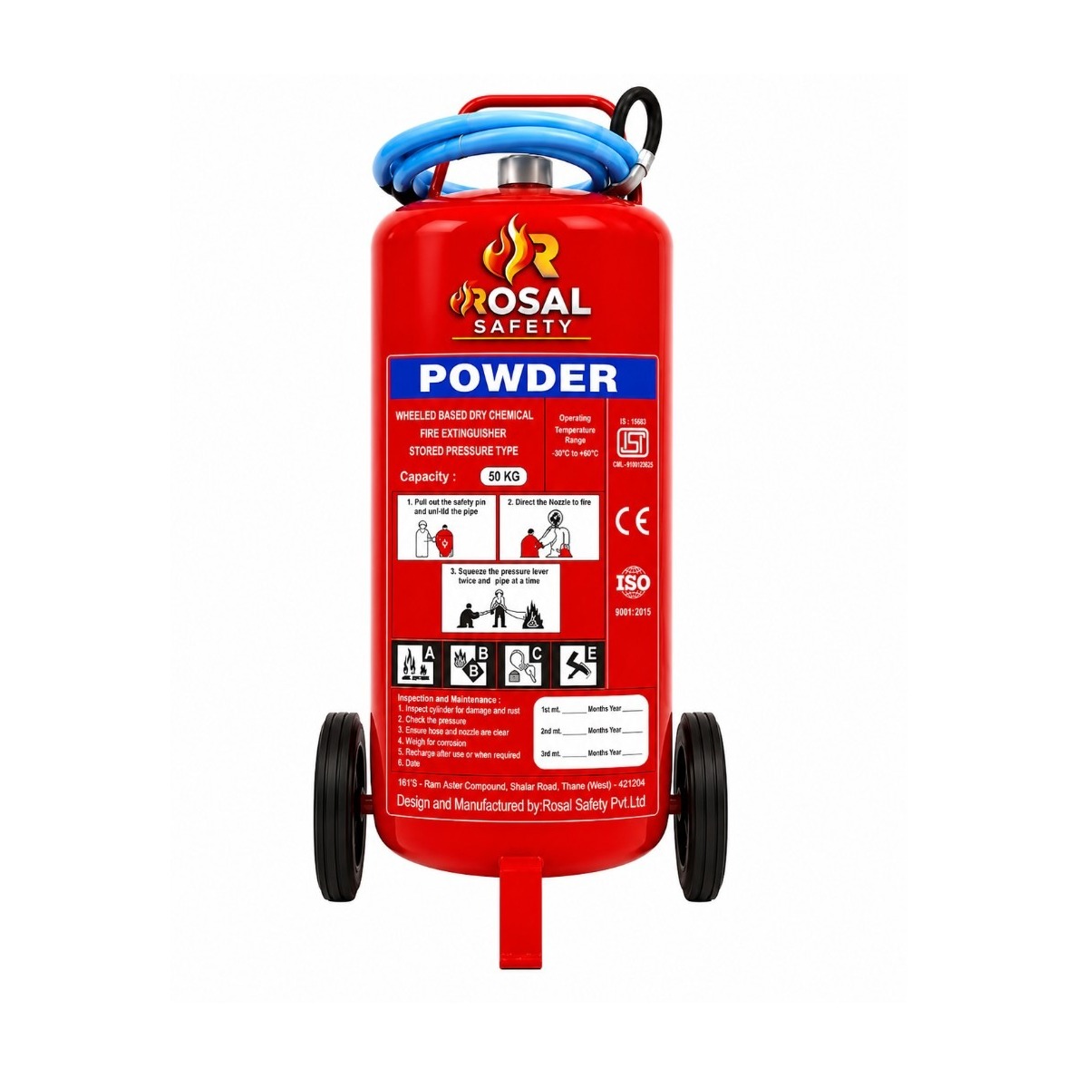 ABC Wheeled Fire Extinguisher (CO2) 50KG