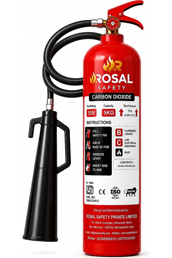 CO2 Portable Squeeze Grip Fire Extinguisher 5KG