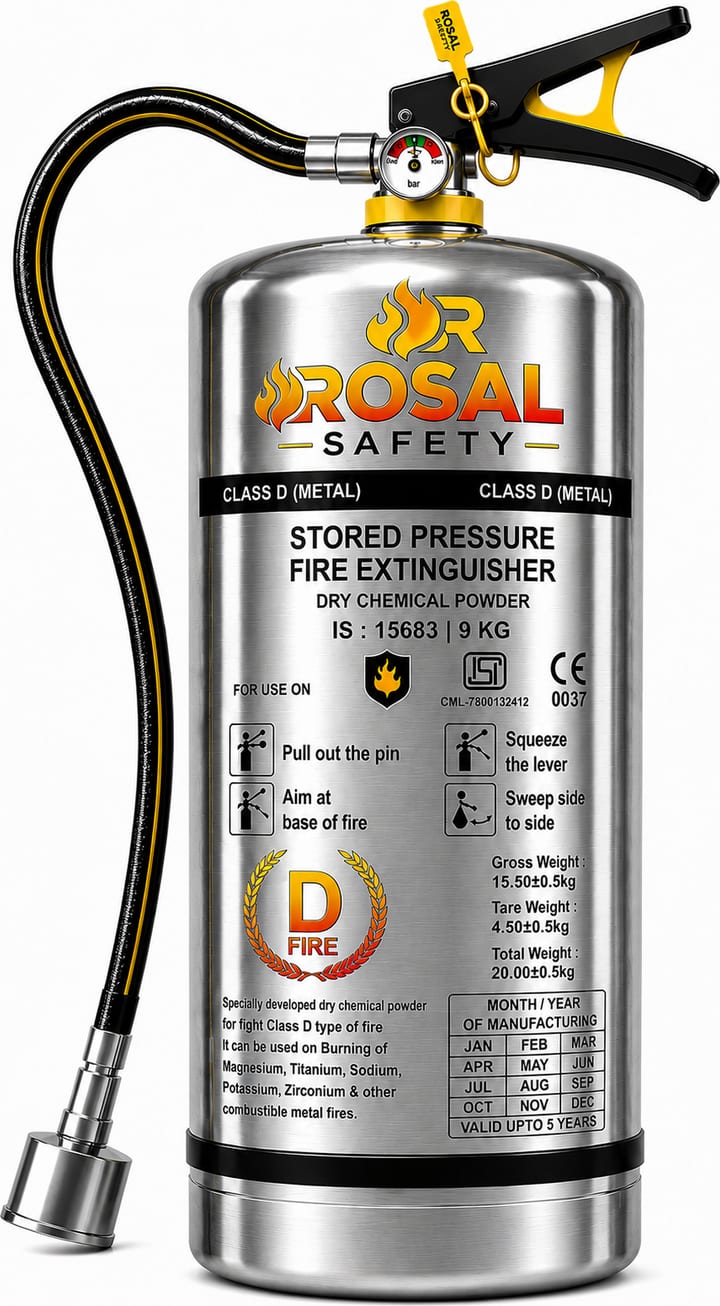 D-Type Metal SS Fire Extinguisher 9KG