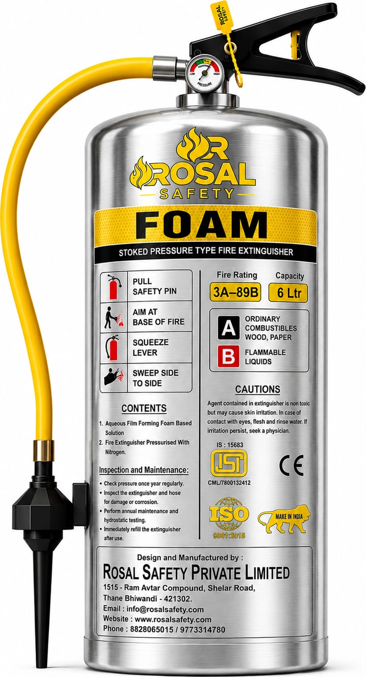 Mechanical Foam SS Fire Extinguisher