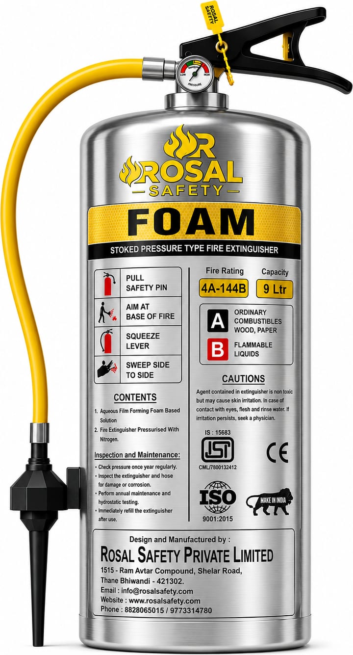 Mechanical Foam SS Fire Extinguisher 9L