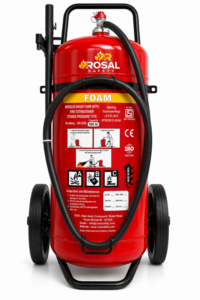 Mechanical Foam Wheeled Fire Extinguisher 100L