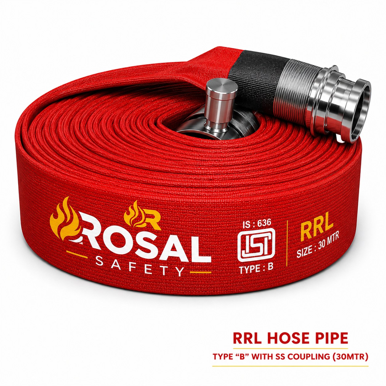 RRL Hose Pipe Type B SS Coupling 30 MTR