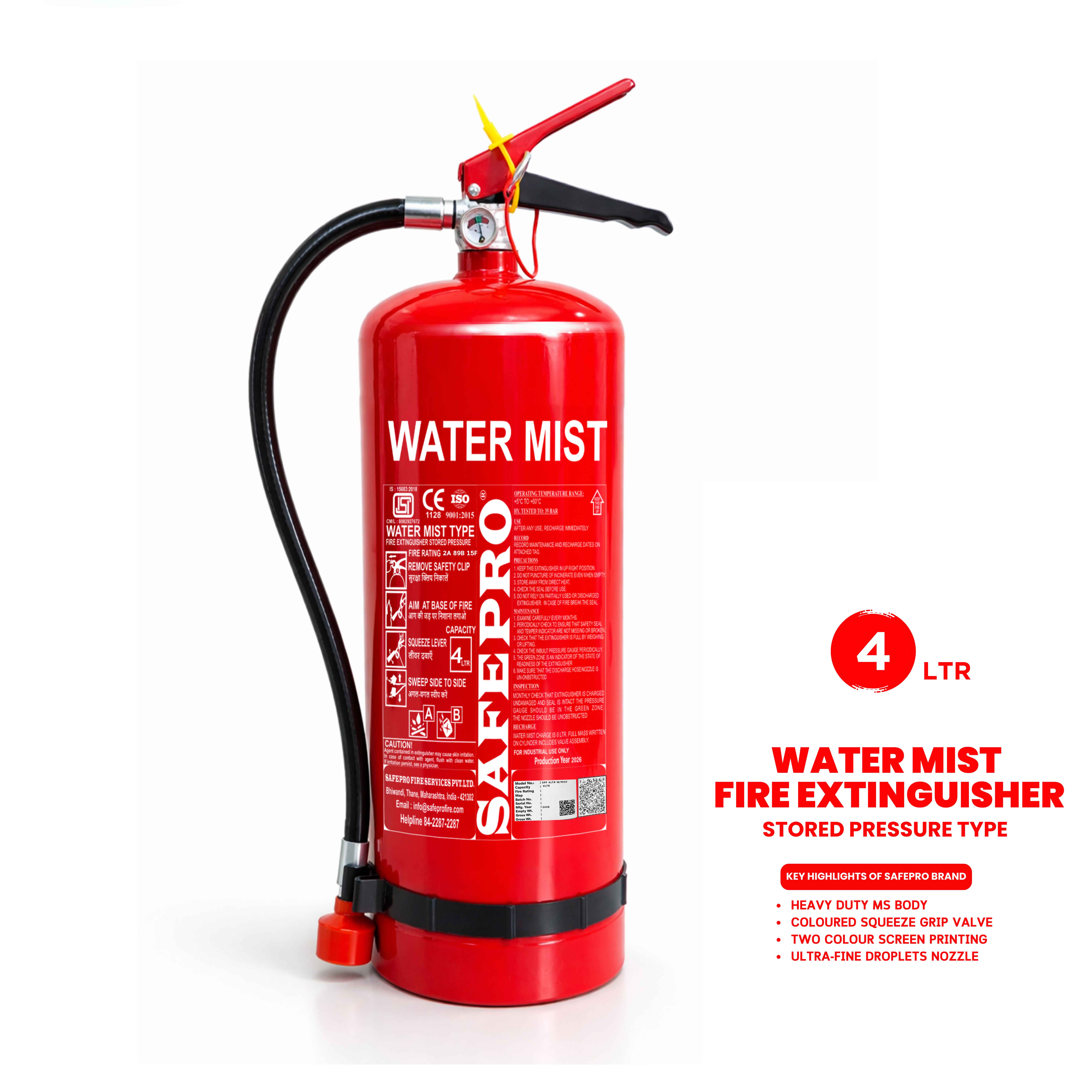 Water Mist Fire Extinguisher