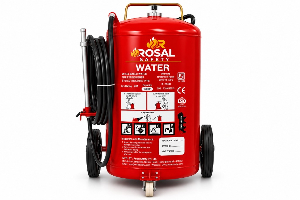 Water Wheeled Fire Extinguisher 100L
